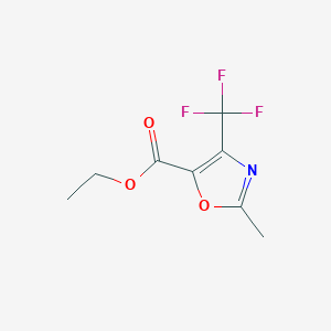 molecular formula C8H8F3NO3 B8030226 Ethyl 2-methyl-4-(trifluoromethyl)oxazole-5-carboxylate 