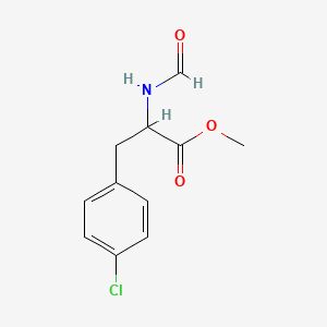 molecular formula C11H12ClNO3 B8030234 Methyl 3-(4-chlorophenyl)-2-formamidopropanoate 