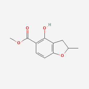 molecular formula C11H12O4 B8030236 Methyl 4-hydroxy-2-methyl-2,3-dihydrobenzofuran-5-carboxylate 
