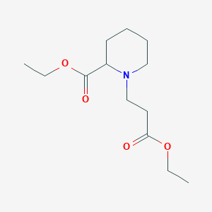 molecular formula C13H23NO4 B8030262 1-(2-Ethoxycarbonyl-ethyl)-piperidine-2-carboxylic acid ethyl ester 