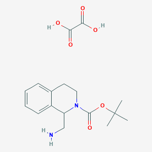 molecular formula C17H24N2O6 B8030272 tert-Butyl 1-(aminomethyl)-3,4-dihydroisoquinoline-2(1H)-carboxylate oxalate 