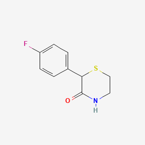molecular formula C10H10FNOS B8030290 2-(4-Fluorophenyl)thiomorpholin-3-one 