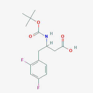 molecular formula C15H19F2NO4 B8030313 3-tert-Butoxycarbonylamino-4-(2,4-difluoro-phenyl)-butyric acid 