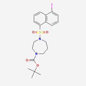molecular formula C20H25IN2O4S B8030318 tert-Butyl 4-((5-iodonaphthalen-1-yl)sulfonyl)-1,4-diazepane-1-carboxylate CAS No. 1951444-75-9
