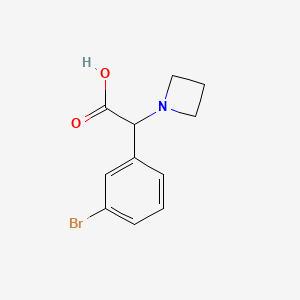 2-(Azetidin-1-yl)-2-(3-bromophenyl)acetic acid