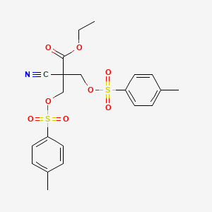 Ethyl 2-cyano-3-(tosyloxy)-2-((tosyloxy)methyl)propanoate