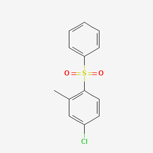 molecular formula C13H11ClO2S B8030362 4-Chloro-2-methyl-1-(phenylsulfonyl)benzene 