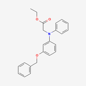 N-[3-(Benzyloxy)phenyl]anilinoacetic acid ethyl ester