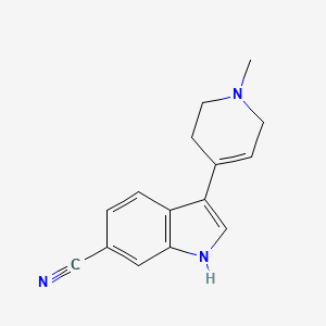 molecular formula C15H15N3 B8030420 3-(1-Methyl-1,2,3,6-tetrahydro-4-pyridinyl)-1H-indole-6-carbonitrile 
