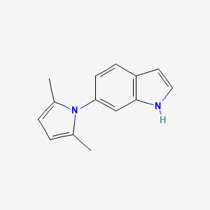 molecular formula C14H14N2 B8030430 6-(2,5-二甲基-1H-吡咯-1-基)-1H-吲哚 