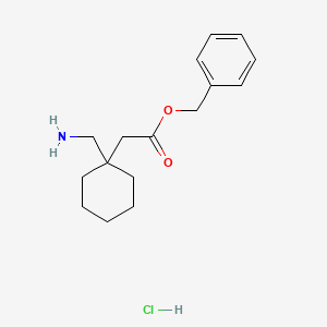 molecular formula C16H24ClNO2 B8030464 Benzyl 2-(1-(aminomethyl)cyclohexyl)acetate hydrochloride 