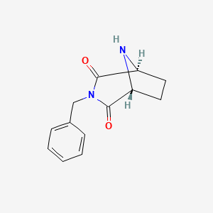molecular formula C13H14N2O2 B8030494 (1R,5S)-3-benzyl-3,8-diazabicyclo[3.2.1]octane-2,4-dione 
