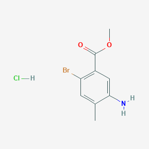 molecular formula C9H11BrClNO2 B8030569 Methyl 5-amino-2-bromo-4-methylbenzoate HCl 