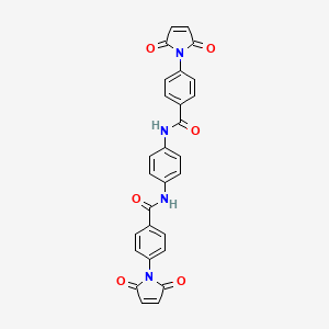 molecular formula C28H18N4O6 B8030574 N,N'-(1,4-Phenylene)bis(4-(2,5-dioxo-2,5-dihydro-1H-pyrrol-1-yl)benzamide) 