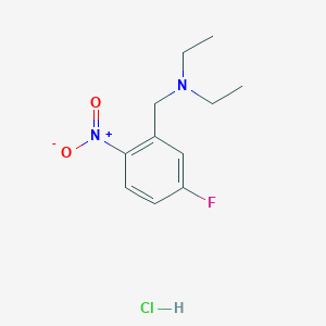molecular formula C11H16ClFN2O2 B8030590 Diethyl[(5-fluoro-2-nitrophenyl)methyl]amine hydrochloride 