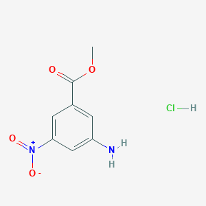 molecular formula C8H9ClN2O4 B8030612 Methyl 3-amino-5-nitrobenzoate hydrochloride 