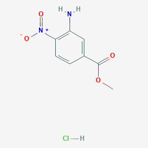 molecular formula C8H9ClN2O4 B8030613 Methyl 3-amino-4-nitrobenzoate hydrochloride 