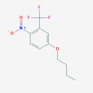 molecular formula C11H12F3NO3 B8030671 4-Butoxy-1-nitro-2-(trifluoromethyl)benzene 