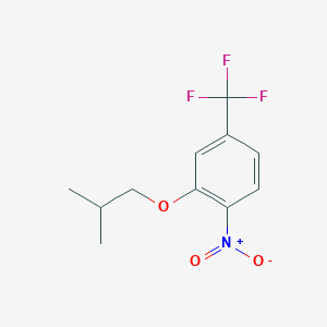 molecular formula C11H12F3NO3 B8030678 2-(2-Methylpropoxy)-1-nitro-4-(trifluoromethyl)benzene 