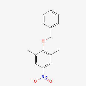 molecular formula C15H15NO3 B8030690 2-(Benzyloxy)-1,3-dimethyl-5-nitrobenzene 