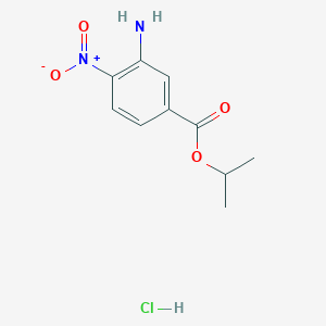 molecular formula C10H13ClN2O4 B8030696 Propan-2-yl 3-amino-4-nitrobenzoate hydrochloride 