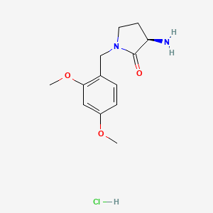 molecular formula C13H19ClN2O3 B8030708 (R)-3-Amino-1-(2,4-dimethoxybenzyl)pyrrolidin-2-one hydrochloride CAS No. 1951425-09-4