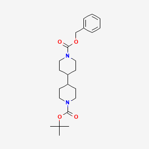 molecular formula C23H34N2O4 B8030714 1-Benzyl 1'-tert-butyl 4,4'-bipiperidine-1,1'-dicarboxylate 