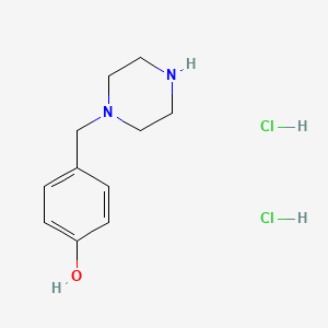 molecular formula C11H18Cl2N2O B8030739 p-Hydroxybenzylpiperazine dihydrochloride CAS No. 1521905-98-5