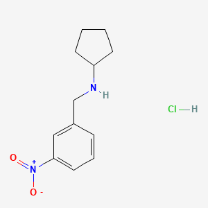 N-[(3-Nitrophenyl)methyl]cyclopentanamine hydrochloride