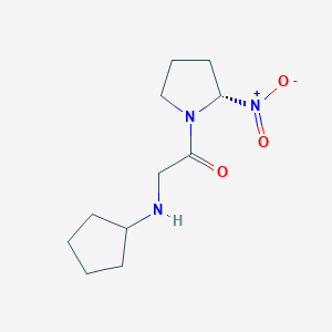 molecular formula C11H19N3O3 B8030778 2-(cyclopentylamino)-1-[(2S)-2-nitropyrrolidin-1-yl]ethan-1-one 