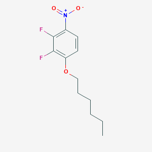 molecular formula C12H15F2NO3 B8030788 2,3-Difluoro-1-(hexyloxy)-4-nitrobenzene 