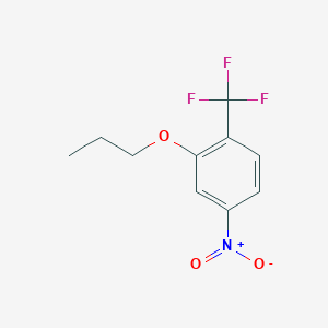 molecular formula C10H10F3NO3 B8030798 4-Nitro-2-propoxy-1-(trifluoromethyl)benzene 