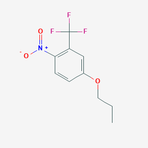 molecular formula C10H10F3NO3 B8030801 1-Nitro-4-propoxy-2-(trifluoromethyl)benzene 