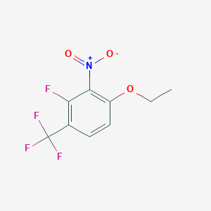 molecular formula C9H7F4NO3 B8030804 1-Ethoxy-3-fluoro-2-nitro-4-(trifluoromethyl)benzene 