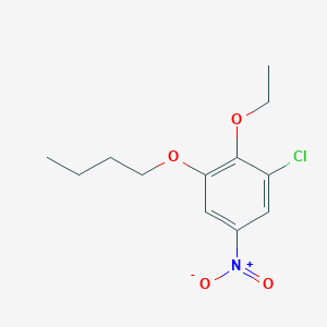 molecular formula C12H16ClNO4 B8030826 1-Butoxy-3-chloro-2-ethoxy-5-nitrobenzene 