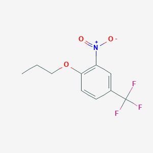 molecular formula C10H10F3NO3 B8030827 2-Nitro-1-propoxy-4-(trifluoromethyl)benzene 