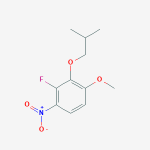 molecular formula C11H14FNO4 B8030853 2-Fluoro-4-methoxy-3-(2-methylpropoxy)-1-nitrobenzene 