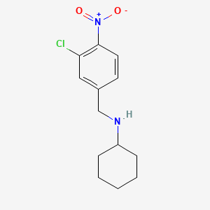 molecular formula C13H17ClN2O2 B8030862 N-[(3-Chloro-4-nitrophenyl)methyl]cyclohexanamine 