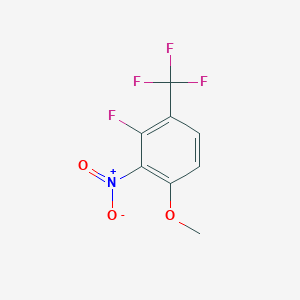 molecular formula C8H5F4NO3 B8030874 2-Fluoro-4-methoxy-3-nitro-1-(trifluoromethyl)benzene 