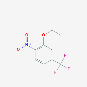 molecular formula C10H10F3NO3 B8030879 1-Nitro-2-(propan-2-yloxy)-4-(trifluoromethyl)benzene 