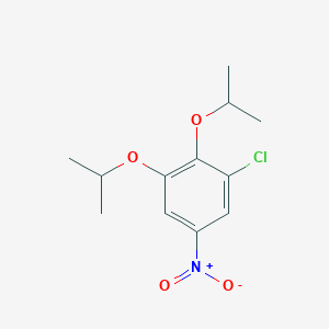 molecular formula C12H16ClNO4 B8030881 1-Chloro-5-nitro-2,3-bis(propan-2-yloxy)benzene 