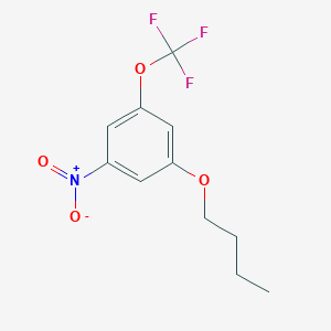 molecular formula C11H12F3NO4 B8030890 1-Butoxy-3-nitro-5-(trifluoromethoxy)benzene 
