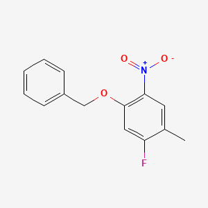 molecular formula C14H12FNO3 B8030902 1-(Benzyloxy)-5-fluoro-4-methyl-2-nitrobenzene 