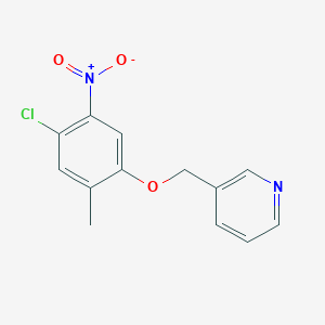 molecular formula C13H11ClN2O3 B8030924 3-(4-Chloro-2-methyl-5-nitrophenoxymethyl)pyridine CAS No. 1881320-50-8