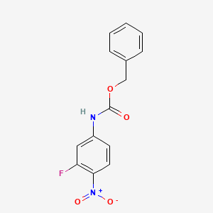 molecular formula C14H11FN2O4 B8030956 benzyl N-(3-fluoro-4-nitrophenyl)carbamate 