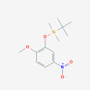 molecular formula C13H21NO4Si B8030977 Tert-butyl(2-methoxy-5-nitrophenoxy)dimethylsilane 
