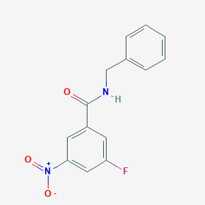 molecular formula C14H11FN2O3 B8030986 N-Benzyl-3-fluoro-5-nitrobenzamide 