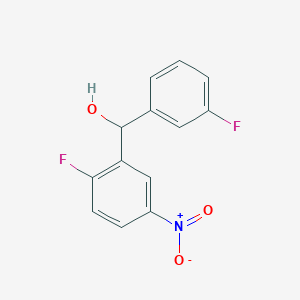 molecular formula C13H9F2NO3 B8030990 (2-Fluoro-5-nitrophenyl)(3-fluorophenyl)methanol CAS No. 1881330-08-0