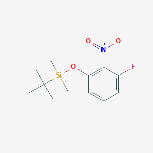 molecular formula C12H18FNO3Si B8030999 Tert-butyl(3-fluoro-2-nitrophenoxy)dimethylsilane 