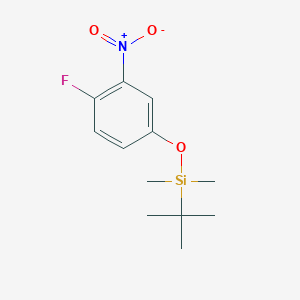 molecular formula C12H18FNO3Si B8031003 Tert-butyl(4-fluoro-3-nitrophenoxy)dimethylsilane 